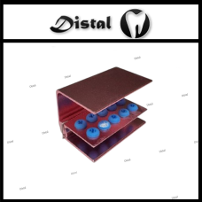 Підставка для борів 10 отворів - алюмінієва з силіконовими вставками, автоклавована колір Рожевий