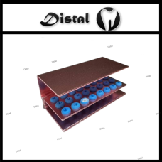 Підставка для борів 24 отвори - алюмінієва з силіконовими вставками, автоклавована колір Рожевий