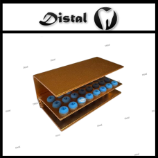 Підставка для борів 24 отвори - алюмінієва з силіконовими вставками, автоклавована колір Золотий