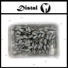 Полірувальні гумки сірі (Cr103С) конус стоматологічні ПОЛІР