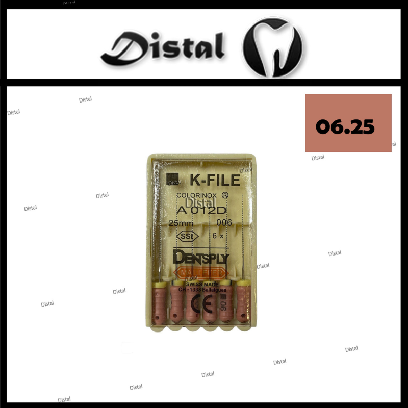 К-файли ДЕНТСПЛАЙ МАЙЛІФЕР K-file Dentsply Maillefer 25 мм №06, ручні файли