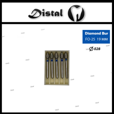 Стоматологічний бор алмазний FO-25 для турбінного наконечника 19 мм Полум“яподібний