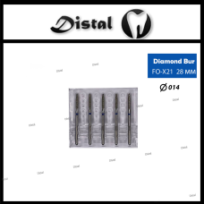 Стоматологічний бор алмазний FO-Х21 для турбінного наконечника 28 мм Полум“яподібний