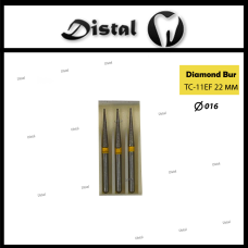 Стоматологічний бор алмазний TC-11EF для турбінного наконечника 22 мм Конусоподібний, гострий кінчик