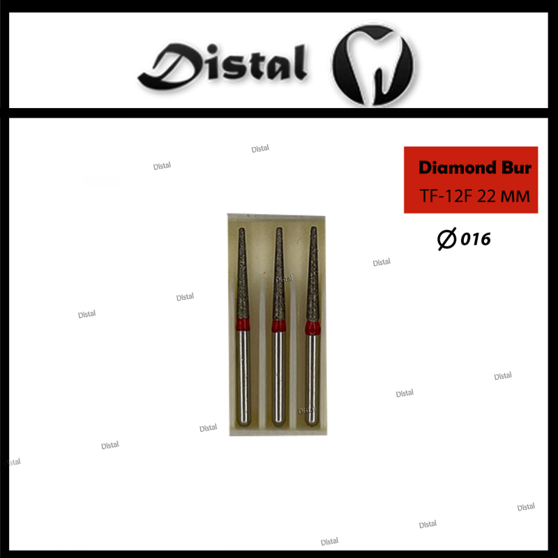 Стоматологічний бор алмазний TF-12F для турбінного наконечника 22 мм Конусоподібний, плаский кінчик Стоматологічний бор алмазний TF-12F для турбінного наконечника 22 мм Конусоподібний, плаский кінчик