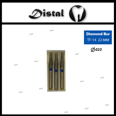 Стоматологічний бор алмазний TF-14 для турбінного наконечника 22 мм Конусоподібний, плаский кінчик