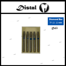 Стоматологічний бор алмазний TF-23 для турбінного наконечника 20 мм Конусоподібний, плаский кінчик