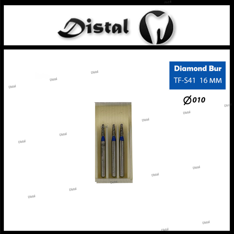 Стоматологічний бор алмазний TF-S41 для турбінного наконечника 16 мм Конусоподібний, плаский кінчик Стоматологічний бор алмазний TF-S41 для турбінного наконечника 16 мм Конусоподібний, плаский кінчик