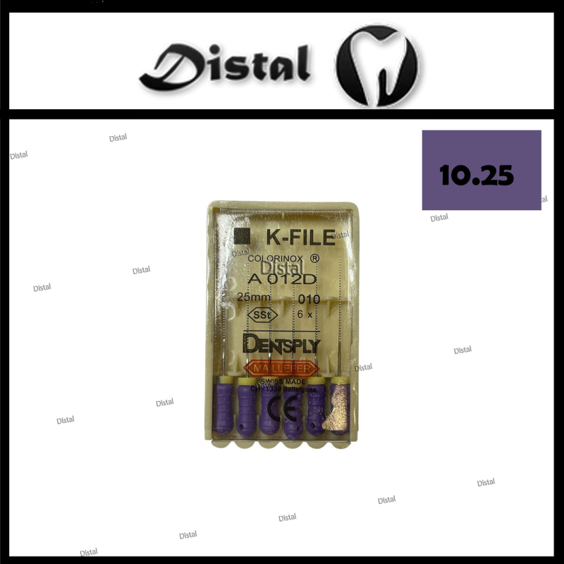 К-файли K-file Dentsply Maillefer 25 мм №10, ручні файли