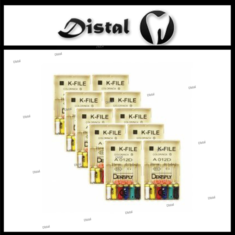 К-файли ДЕНТСПЛАЙ МАЙЛІФЕР K-file Dentsply Maillefer 25 мм №45-80, асорті,  ручні файли