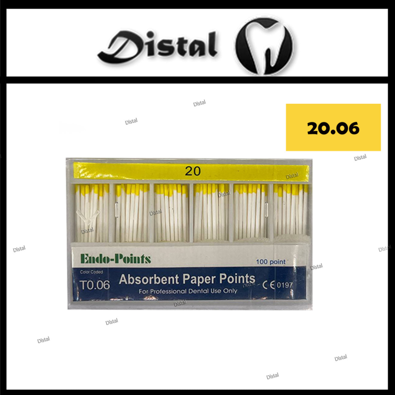 Штифти паперові піни ENDO POINTS конусні №20.06, 100 шт