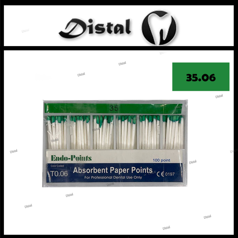 Штифти паперові піни ENDO POINTS конусні №35.06, 100 шт Штифти паперові піни ENDO POINTS конусні №35.06, 100 шт