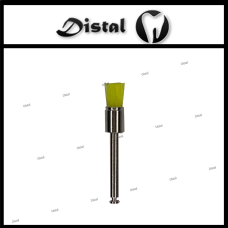 Щітка стоматологічна вузька для механічного наконечника Жовта