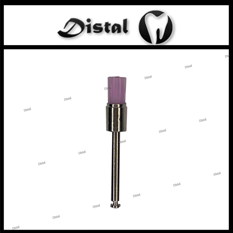 Щітка стоматологічна вузька для механічного наконечника Рожева