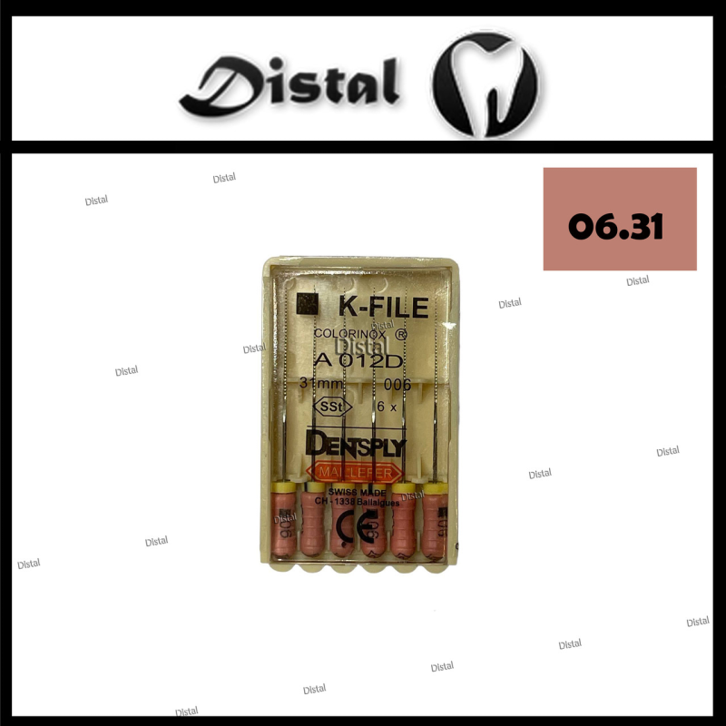 К-файли ДЕНТСПЛАЙ МАЙЛІФЕР K-file Dentsply Maillefer 31 мм №06, ручні файли