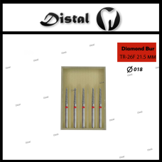 Стоматологічний бор алмазний TR-26F для турбінного наконечника 21.5 мм Конусоподібний, закруглений кінчик