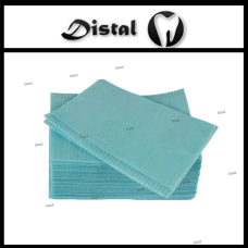 Серветки стоматологічні (нагрудники) тришарові Блакитні 50 шт