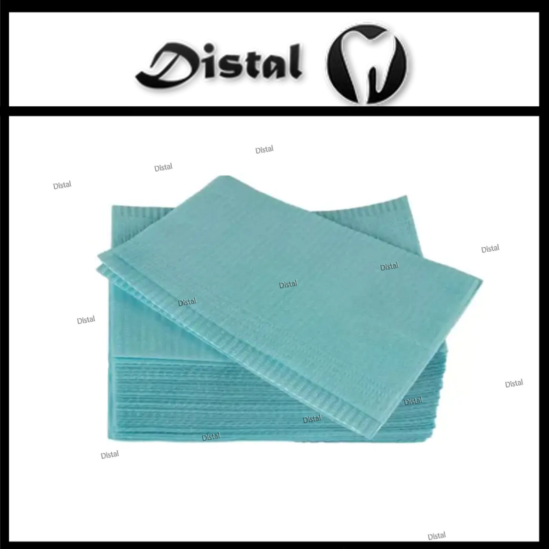 Серветки стоматологічні (нагрудники) тришарові Блакитні 50 шт Серветки стоматологічні (нагрудники) тришарові Блакитні 50 шт