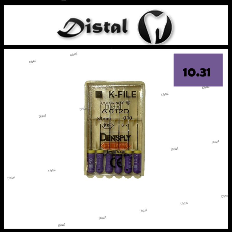 К-файли ДЕНТСПЛАЙ МАЙЛІФЕР K-file Dentsply Maillefer 31 мм №10, ручні файли