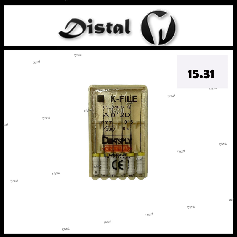 К-файли ДЕНТСПЛАЙ МАЙЛІФЕР K-file Dentsply Mailefer 31 мм No15, ручні файли К-файли ДЕНТСПЛАЙ МАЙЛІФЕР K-file Dentsply Mailefer 31 мм No15, ручні файли