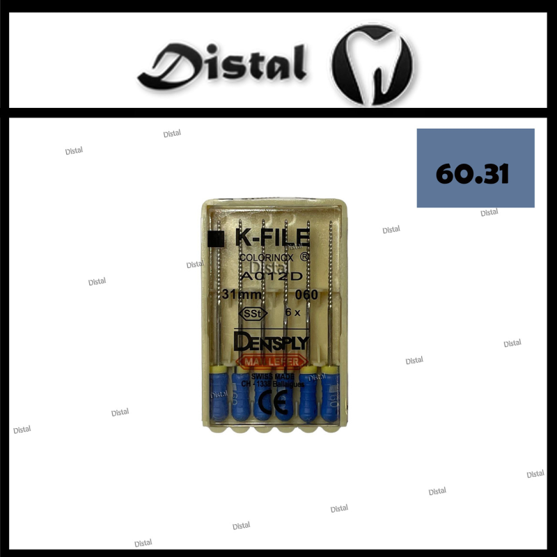 К-файли ДЕНТСПЛАЙ МАЙЛІФЕР K-file Dentsply Maillefer 31 мм №60, ручні файли