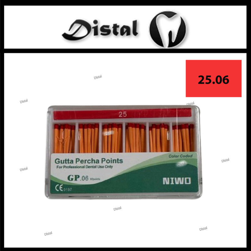 Штифти паперові NIWO конусні №25.06, 100 шт Absorbent Paper Points Штифти паперові NIWO конусні №25.06, 100 шт Absorbent Paper Points