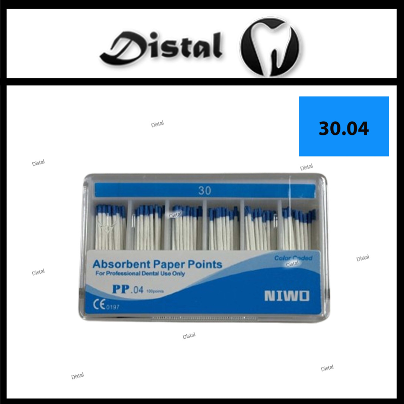 Штифти паперові NIWO конусні №30.04, 100 шт Absorbent Paper Points