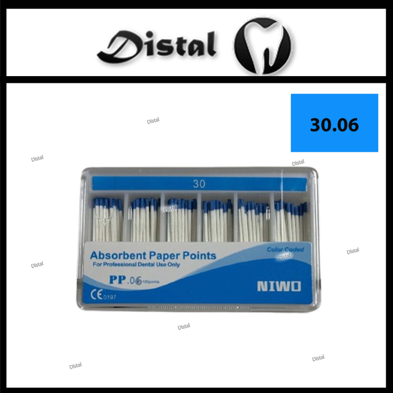 Штифти паперові NIWO конусні №30.06, 100 шт Absorbent Paper Points