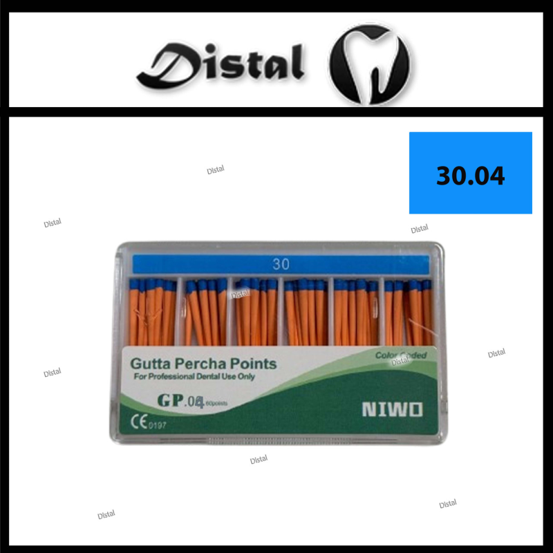 Гуттаперчеві штифти NIWO №30.04, 60 шт Gutta Percha Points