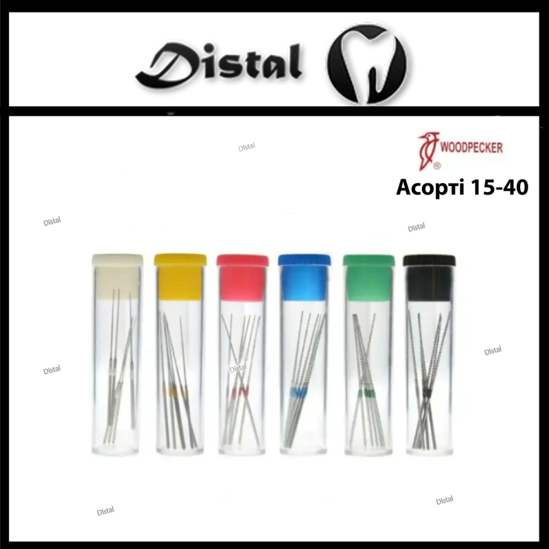 U-file №15-40 (Ni-Ti) У-Файли асорті Woodpecker 6 шт.