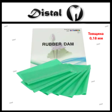 Хустки для коффердаму, рабердаму Зелені, середні, Rubber Dam 152*152 мм без запаху