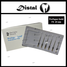 Протейпер ГОЛД , F4 25 мм , ДЕНТСПЛАЙ МАЙЛІФЕР, Protaper GOLD Dentsply Maillefer, 6 шт. машинні