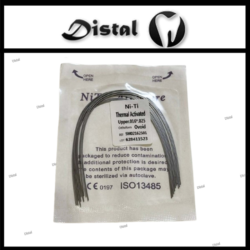 Дуги ортодонтичні NiTi Archwire термоактивні Thermal Activated Orthoform Ovoid, верх 012 16*25