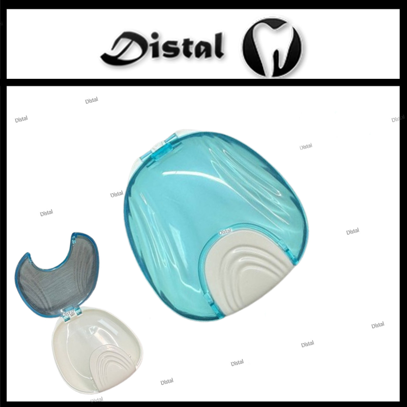 Контейнер, бокс для кап, ретейнерів, зубних протезів, Блакитний Контейнер, бокс для кап, ретейнерів, зубних протезів, Блакитний