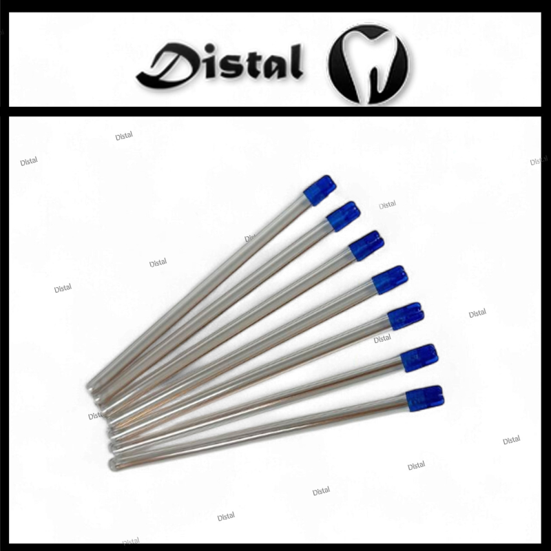 Слиновідсмоктувачі одноразові, змінний носик, Колір : Прозорий з синім носиком, 100 шт.