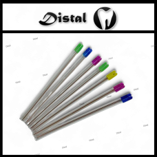 Слиновідсмоктувачі одноразові, змінний носик, Колір : Прозорий з різнокольоровим носиком, 100 шт.