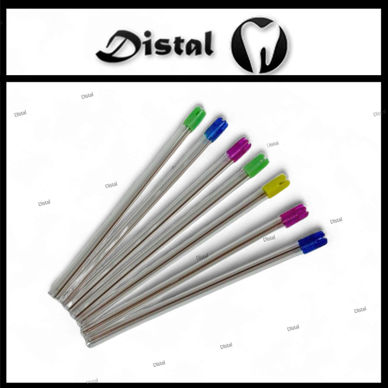 Слиновідсмоктувачі одноразові, змінний носик, Колір : Прозорий з різнокольоровим носиком, 100 шт.